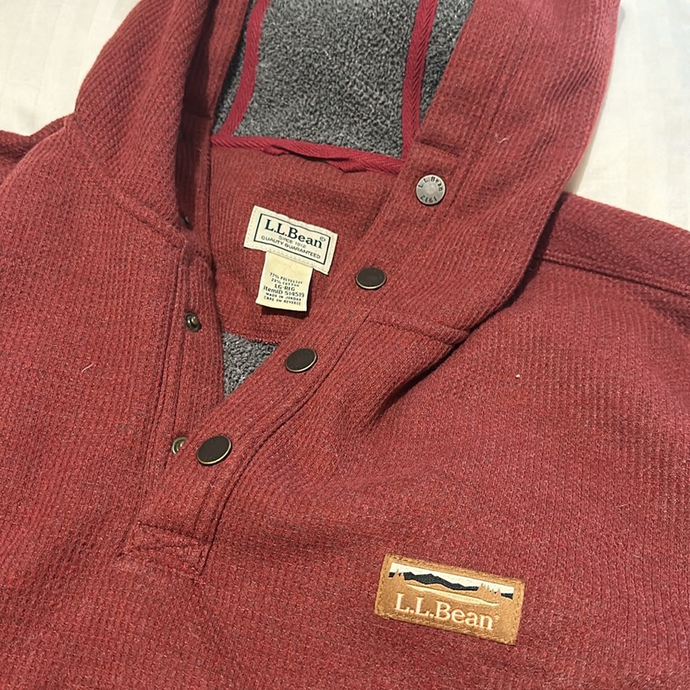 LL Bean buttoned quarter zip